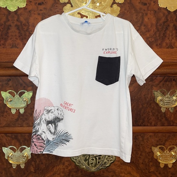 COPY - MAYORAL Great Adventures Dinosaur Swim Trunks & T-Shirt Set Sz. 6/7 - Picture 2 of 8